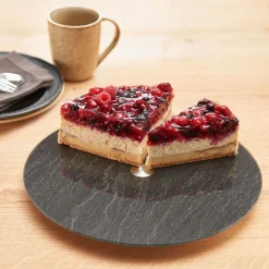 Platte TURN 33 cm schwarz Schieferoptic*LEONARDO Hot