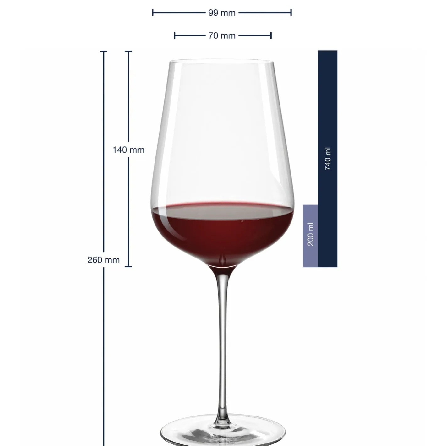 Rotweinglas BRUNELLI 740 ml mit persönlicher Gravur*LEONARDO Outlet