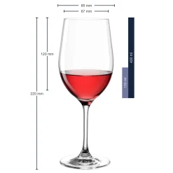 Rotweinglas CIAO+ 430 ml mit persönlicher Gravur*LEONARDO New