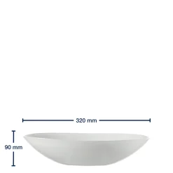 Schale ALABASTRO 32 cm weiß oval*LEONARDO Discount