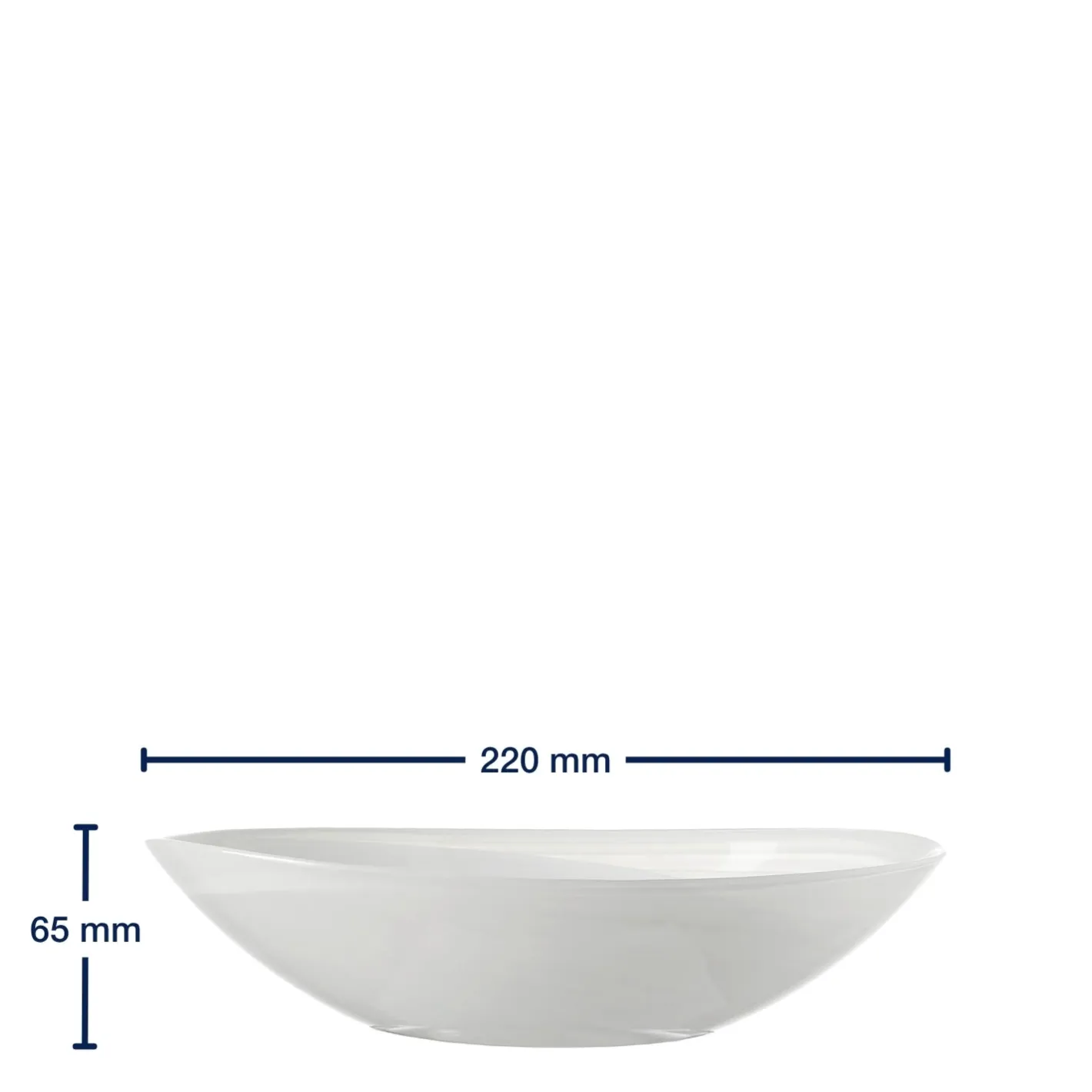 Schale ALABASTRO 22 cm weiß oval*LEONARDO Online