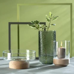 Schale LEGNO 27 cm auf Holzsockel*LEONARDO Sale