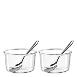 Schale VETRO 9 cm 2er-Set + 2 Eislöffel*LEONARDO Discount