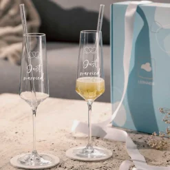 Sektglas Geschenkset PUCCINI 5-teilig 280 ml mit persönlicher Gravur*LEONARDO Outlet