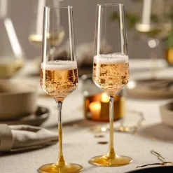 Sektglas PUCCINI 280 ml gold 2er-Set*LEONARDO Best