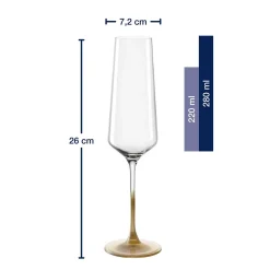 Sektglas PUCCINI 280 ml gold 2er-Set*LEONARDO Best