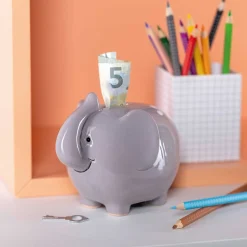Spardose BAMBINI 12 cm grau Elefant*LEONARDO Hot