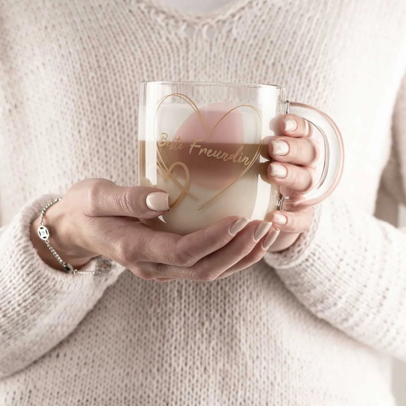 Tasse EMOZIONE 400 ml rosé 'Beste Freundin'*LEONARDO Online