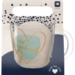 Tasse EMOZIONE 400 ml türkis 'Du bist wundervoll'*LEONARDO Hot