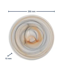 Teller ALABASTRO 28 cm beige/schwarz*LEONARDO Clearance