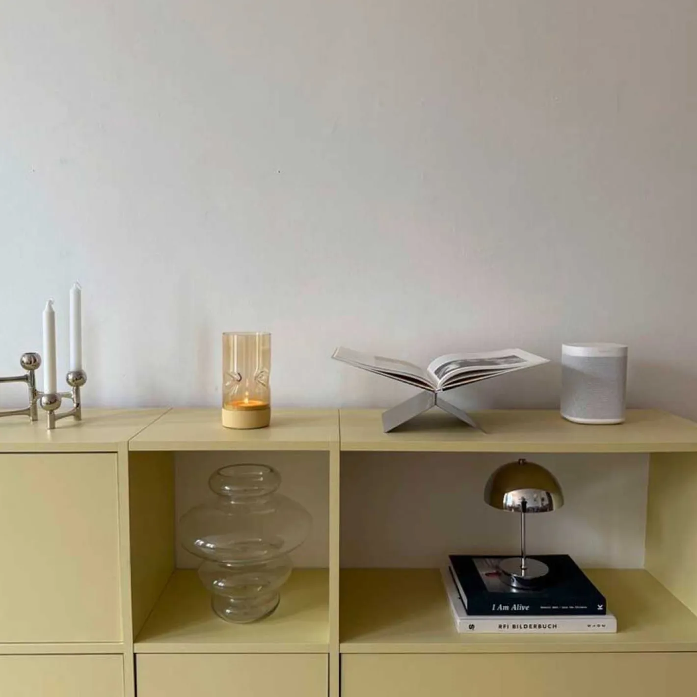 Tischlicht auf Sockel SOLE 19 cm gelb*LEONARDO Online