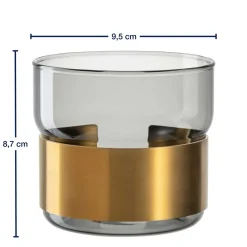 Tischlicht SILENZIO 9 cm grau*LEONARDO Best