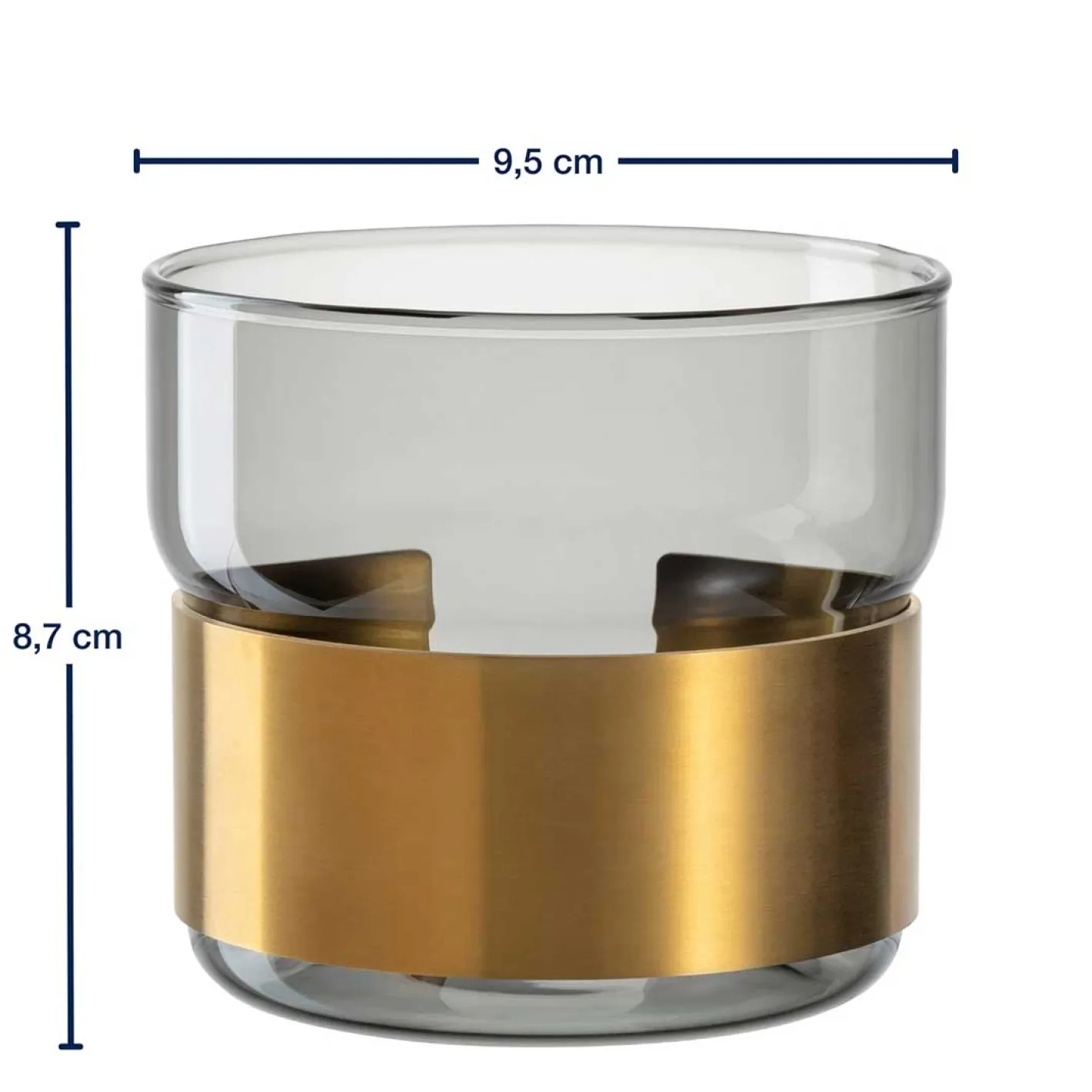 Tischlicht SILENZIO 9 cm grau*LEONARDO Best