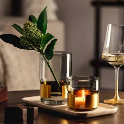 Tischlicht SILENZIO 9 cm grau*LEONARDO Best