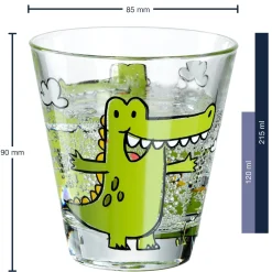Trinkglas BAMBINI 215 ml Krokodil 6er-Set*LEONARDO