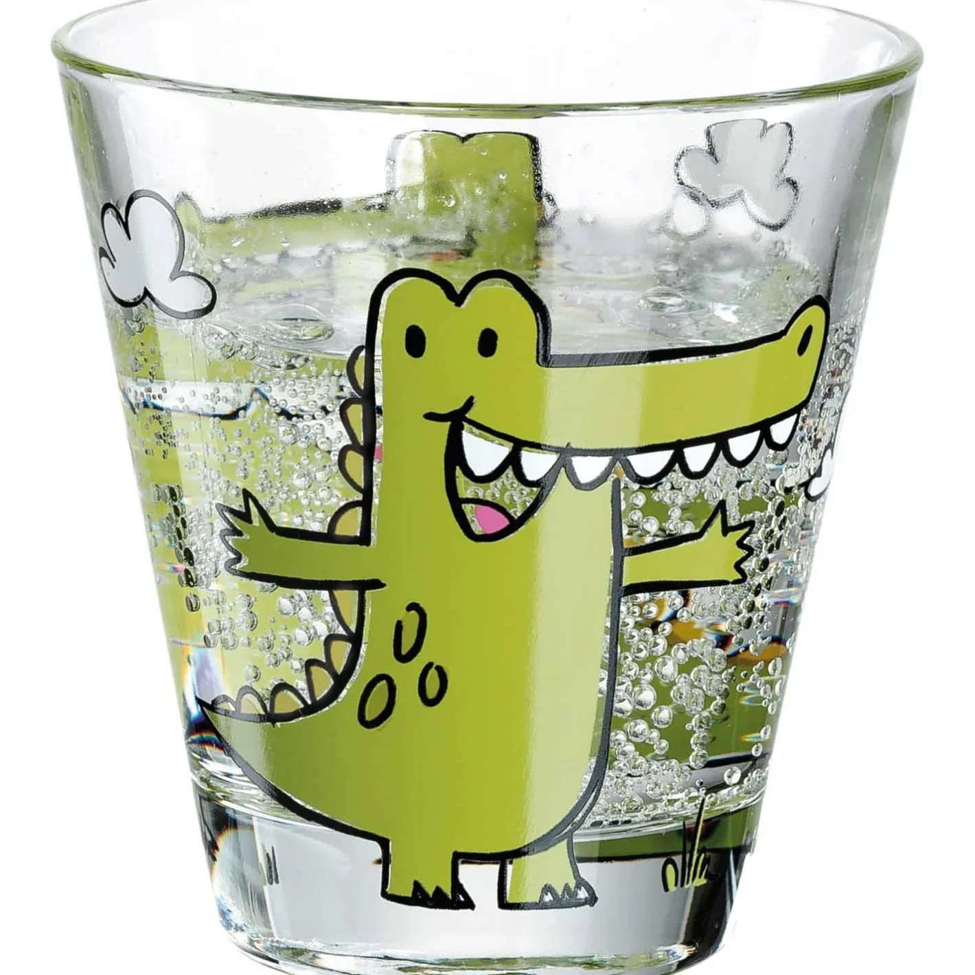 Trinkglas BAMBINI 215 ml Krokodil 6er-Set*LEONARDO