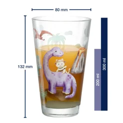 Trinkglas BAMBINI AVVENTURA 300ml Dino 6er-Set*LEONARDO