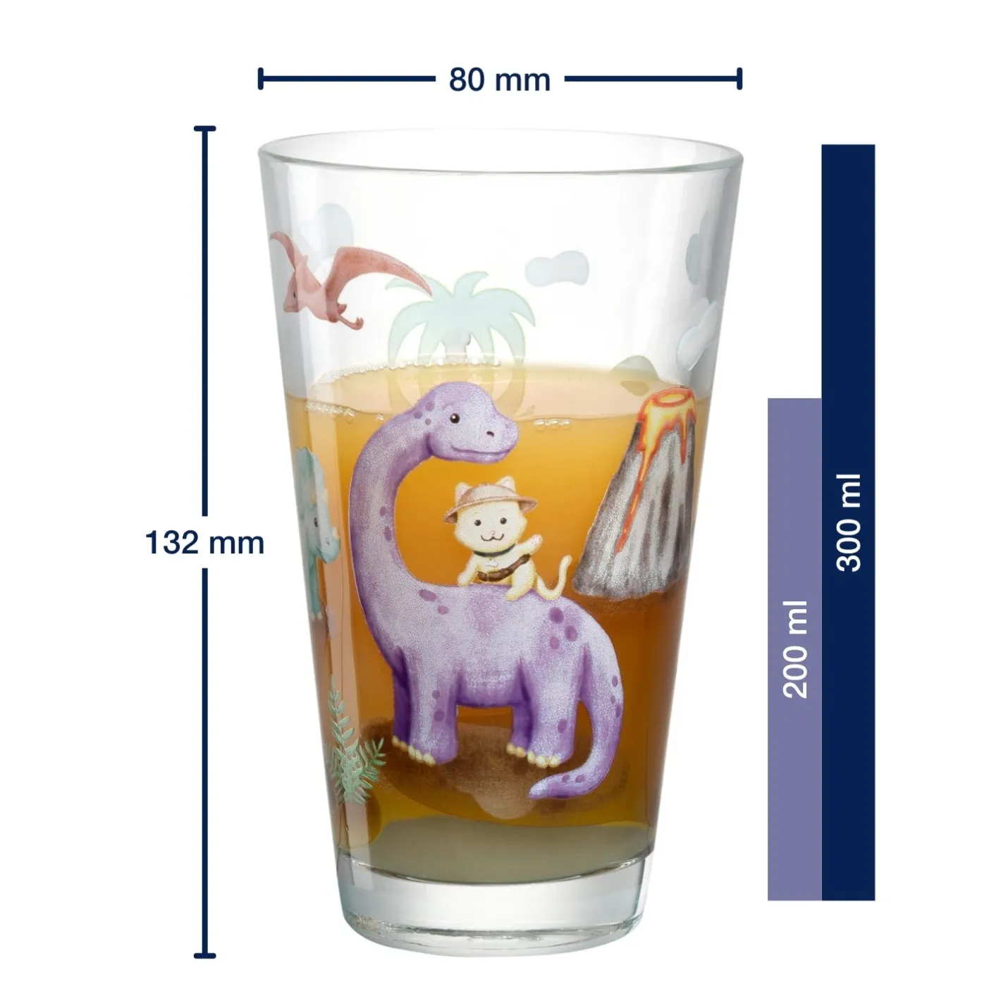 Trinkglas BAMBINI AVVENTURA 300ml Dino 6er-Set*LEONARDO