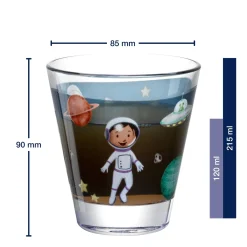 Trinkglas BAMBINI AVVENTURA 215 ml Weltall 6er-Set*LEONARDO Sale