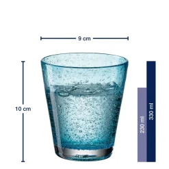 Trinkglas BURANO 330 ml blau 6er-Set*LEONARDO Best