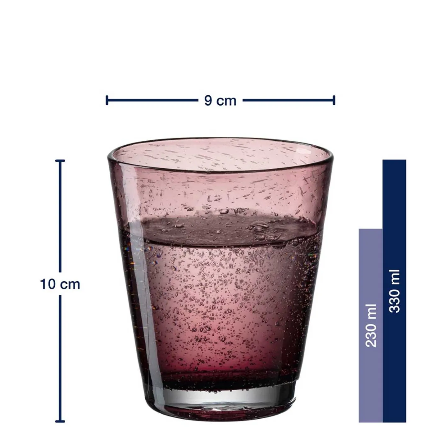 Trinkglas BURANO 330 ml viola 6er-Set*LEONARDO New