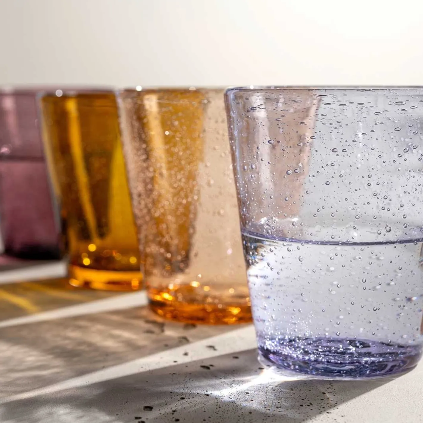 Trinkglas BURANO 330 ml warme Farben 4er-Set*LEONARDO Hot