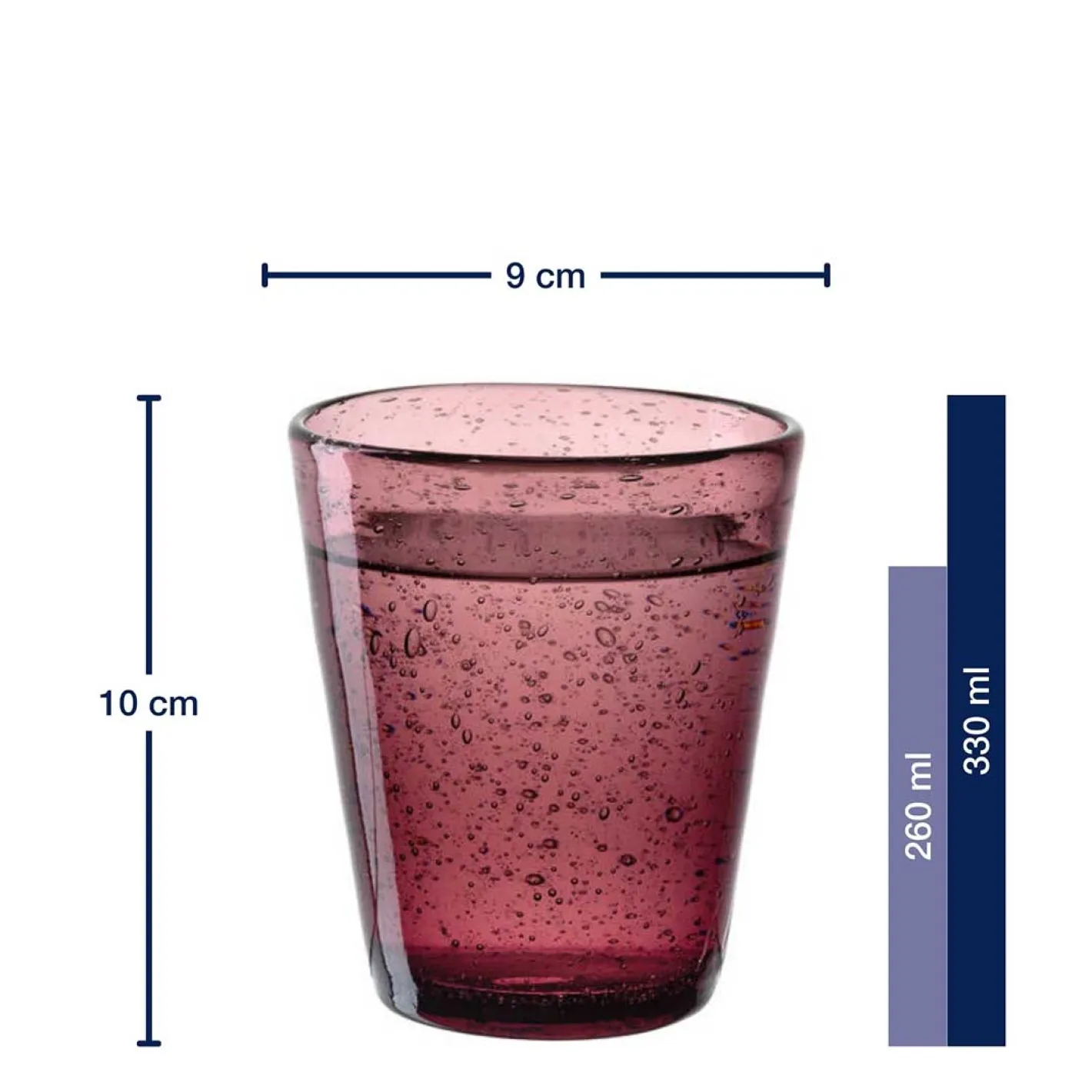 Trinkglas BURANO 330 ml warme Farben 4er-Set*LEONARDO Hot