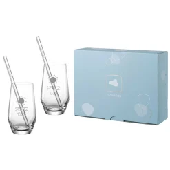 Trinkglas Geschenkset PUCCINI 5-teilig 365 ml mit persönlicher Gravur*LEONARDO Hot