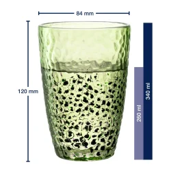 Trinkglas MATERA 340 ml grün 4er-Set*LEONARDO Hot