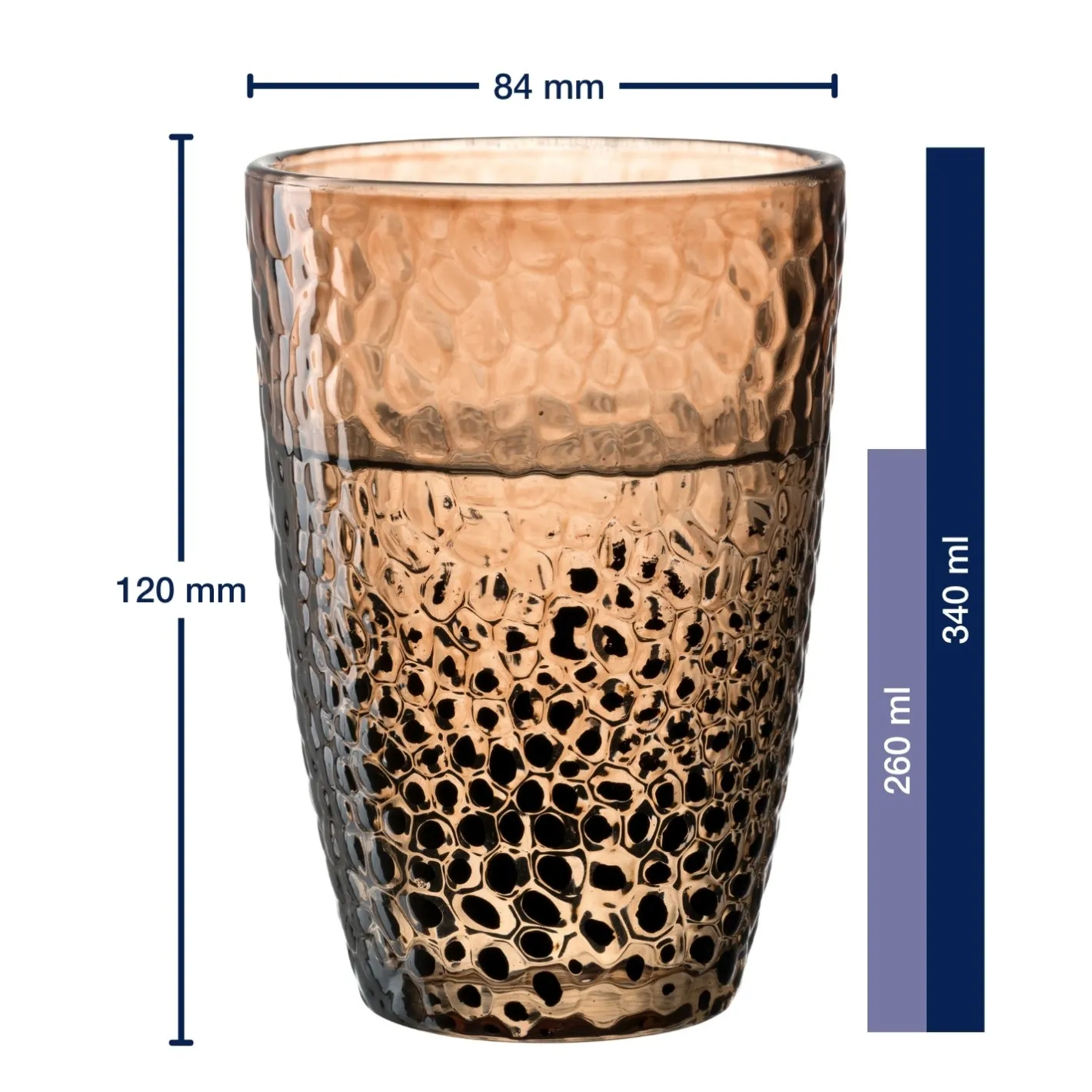 Trinkglas MATERA 340ml beige 4er-Set*LEONARDO Best