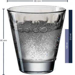 Trinkglas OPTIC 215 ml grau 6er-Set*LEONARDO Best