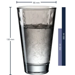 Trinkglas OPTIC 300 ml grau 6er-Set*LEONARDO Hot