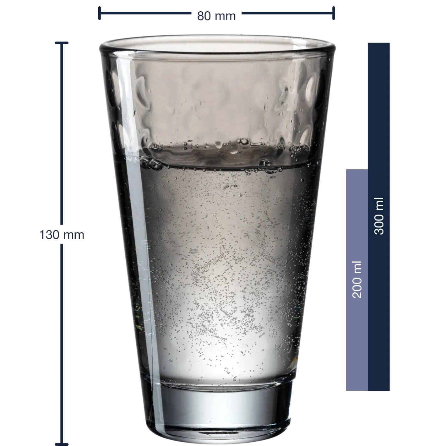 Trinkglas OPTIC 300 ml grau 6er-Set*LEONARDO Hot