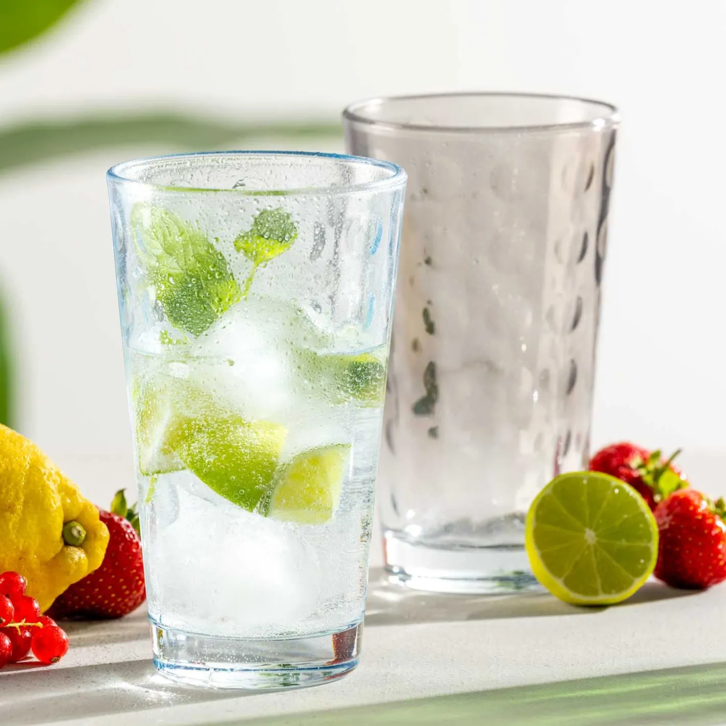 Trinkglas OPTIC 540 ml hellblau 4er Set*LEONARDO