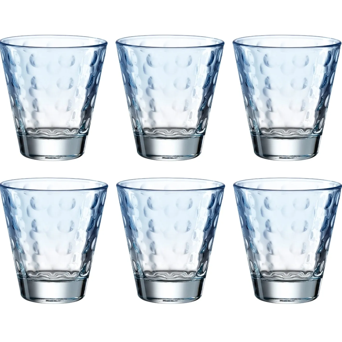 Trinkglas OPTIC 215 ml hellblau 6er-Set*LEONARDO Online