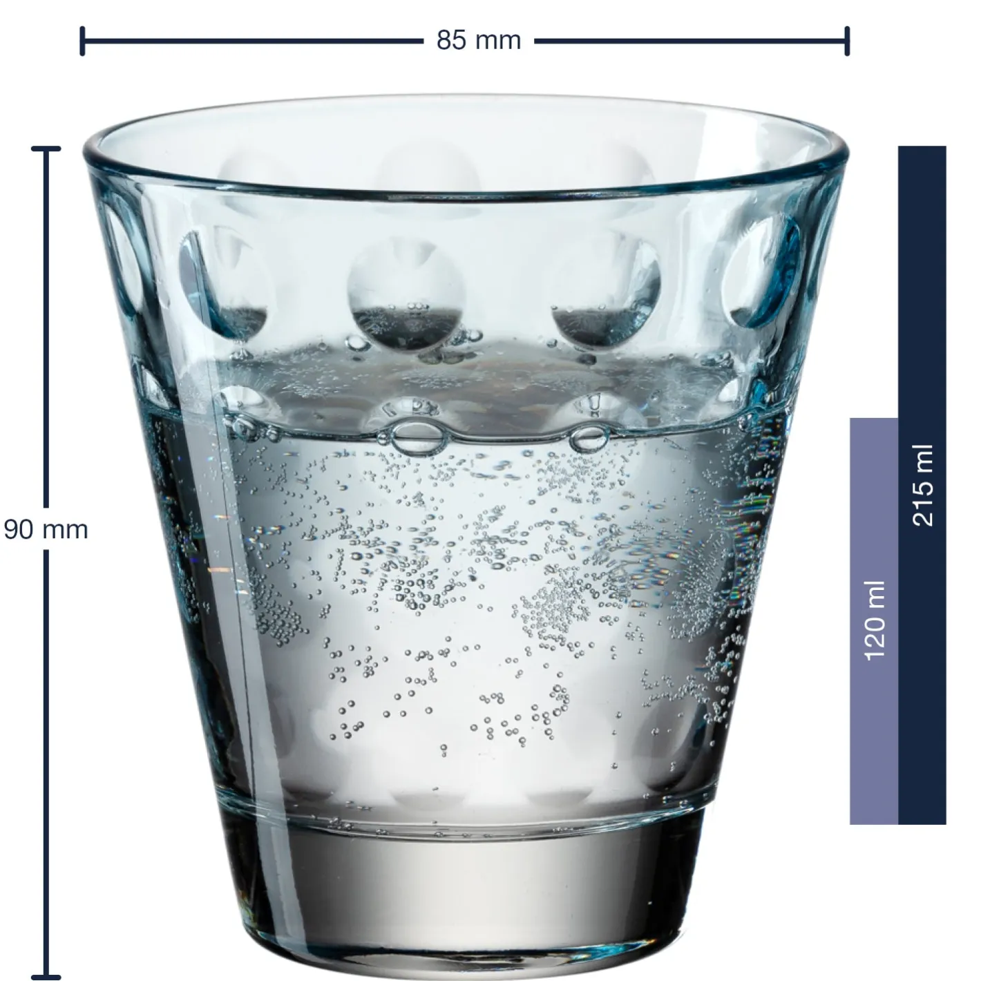 Trinkglas OPTIC 215 ml hellblau 6er-Set*LEONARDO Online