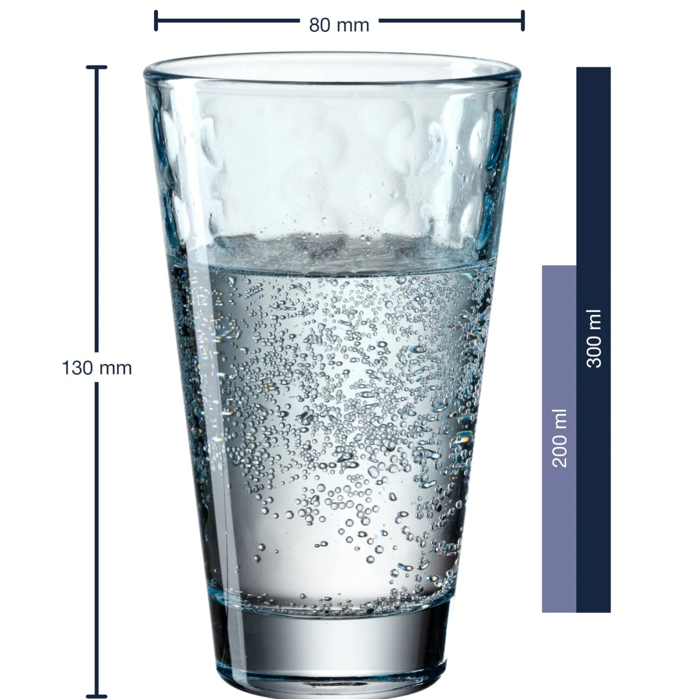 Trinkglas OPTIC 300 ml hellblau 6er-Set*LEONARDO Best