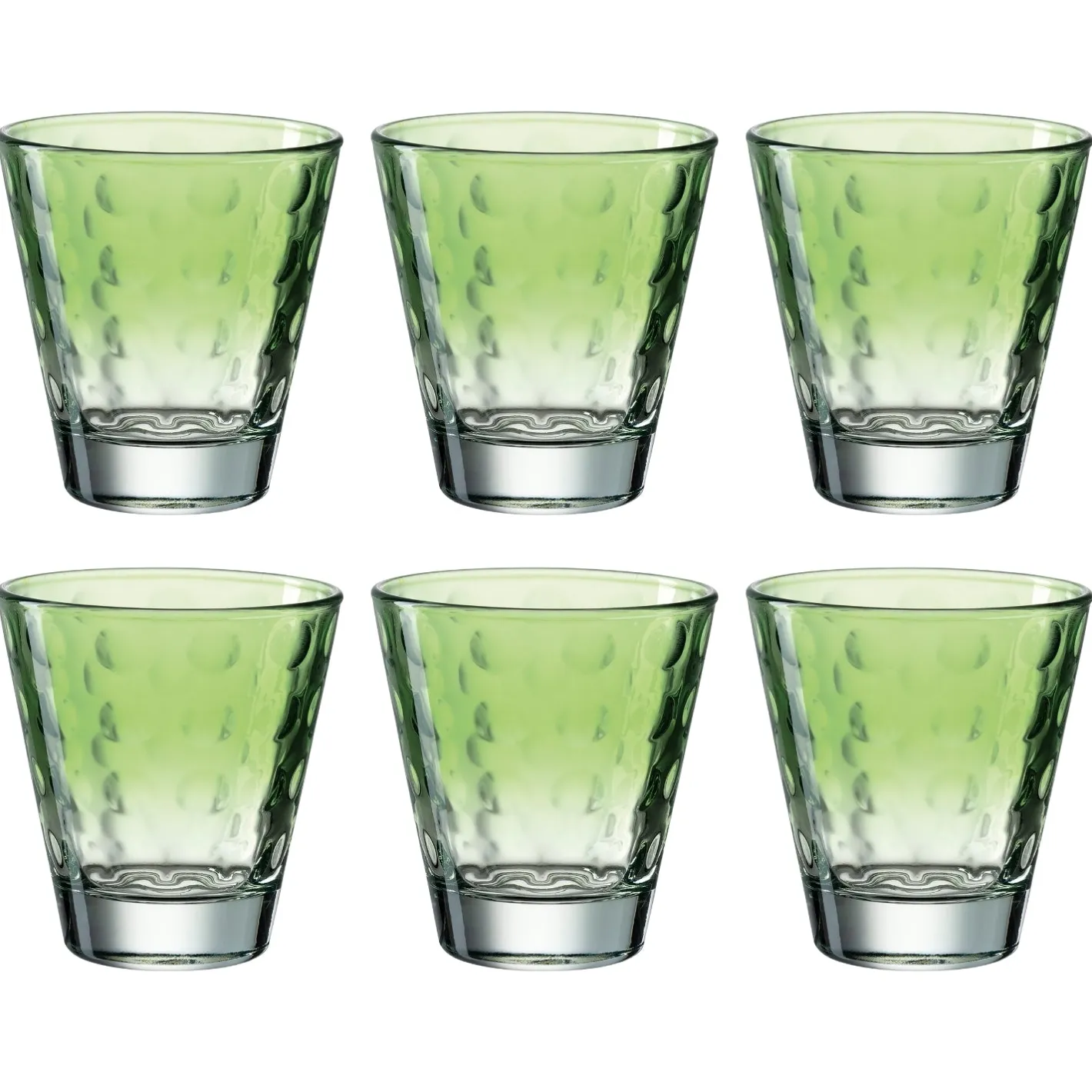 Trinkglas OPTIC 215 ml hellgrün 6er-Set*LEONARDO