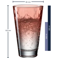 Trinkglas OPTIC 300 ml Pastell 6er-Set*LEONARDO New