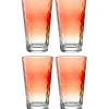 Trinkglas OPTIC 540 ml rot 4er Set*LEONARDO Online
