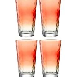 Trinkglas OPTIC 540 ml rot 4er Set*LEONARDO Online