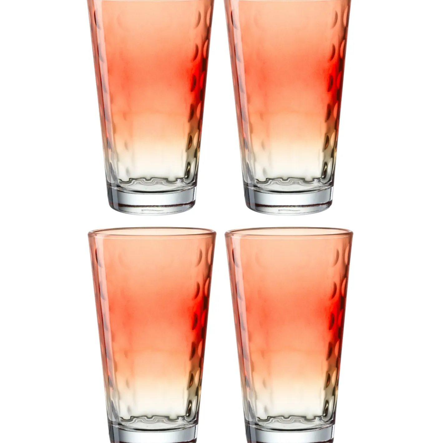 Trinkglas OPTIC 540 ml rot 4er Set*LEONARDO Online