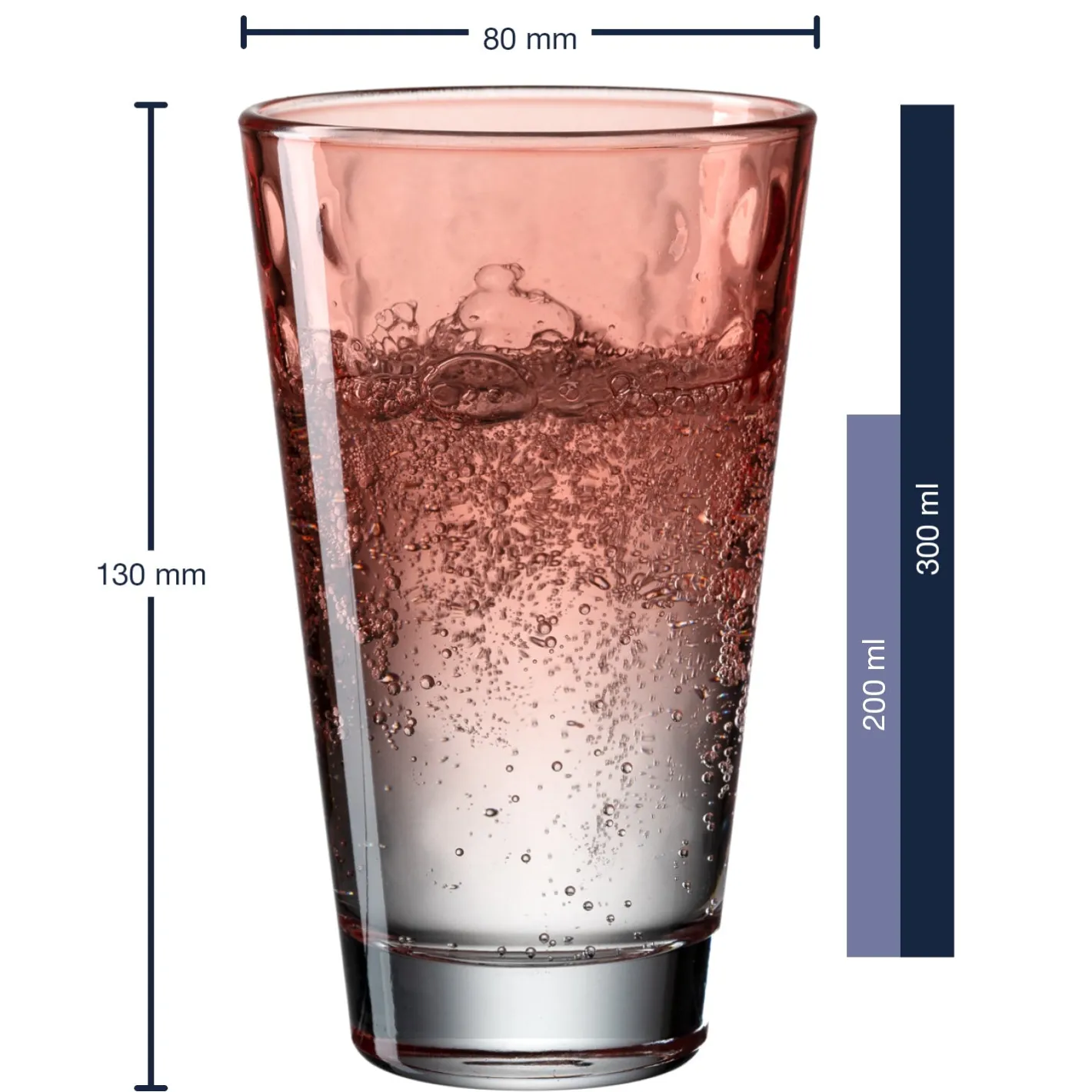 Trinkglas OPTIC 300 ml rot 6er-Set*LEONARDO Outlet
