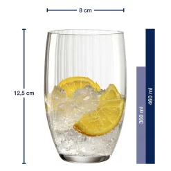 Trinkglas POESIA 460 ml grau 6er-Set*LEONARDO Hot