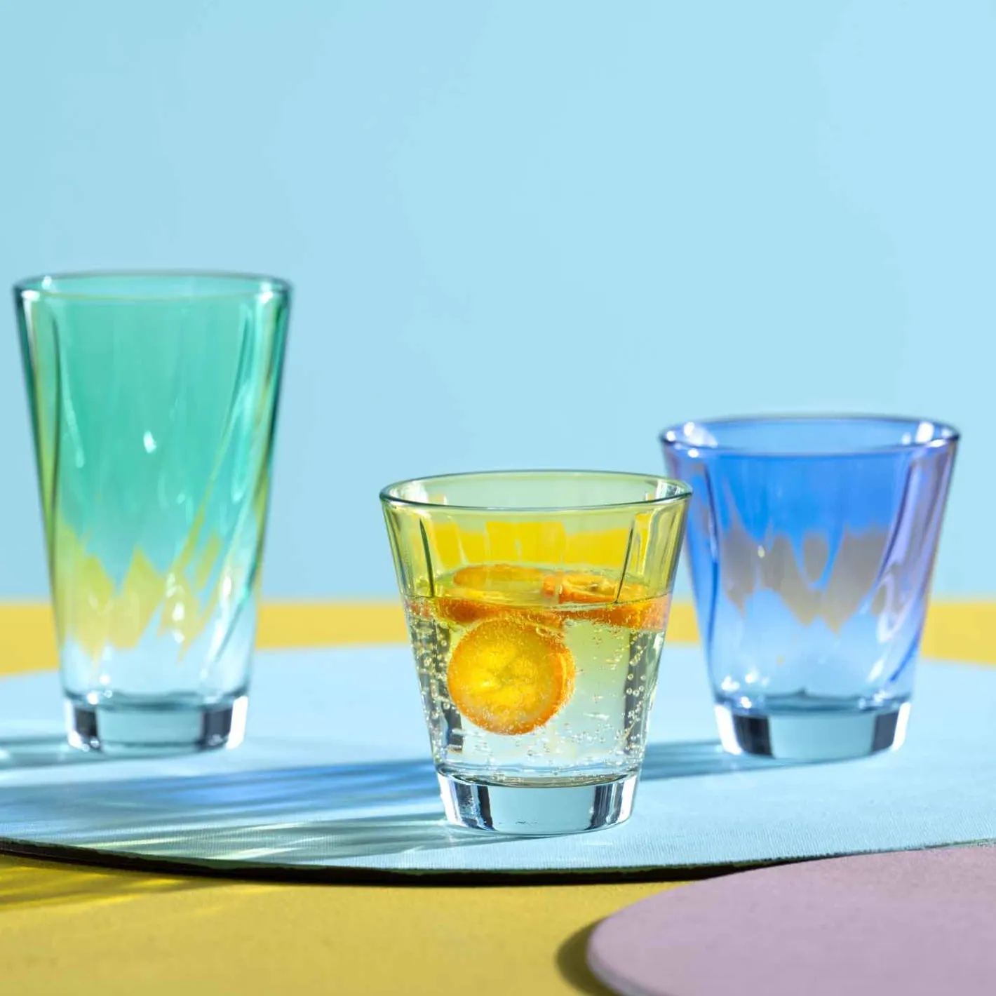 Trinkglas TWIST 215 ml blau 4er-Set*LEONARDO Hot