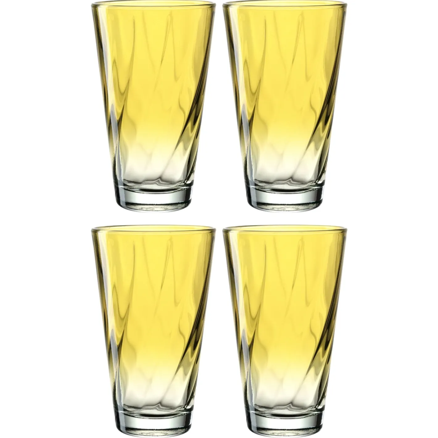 Trinkglas TWIST 300 ml gelb 4er-Set*LEONARDO Best