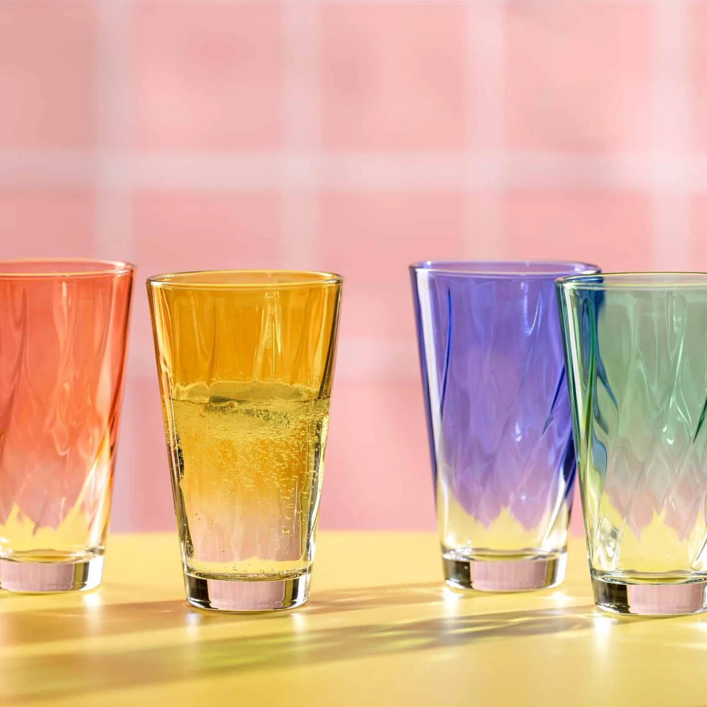 Trinkglas TWIST 300 ml gelb 4er-Set*LEONARDO Best