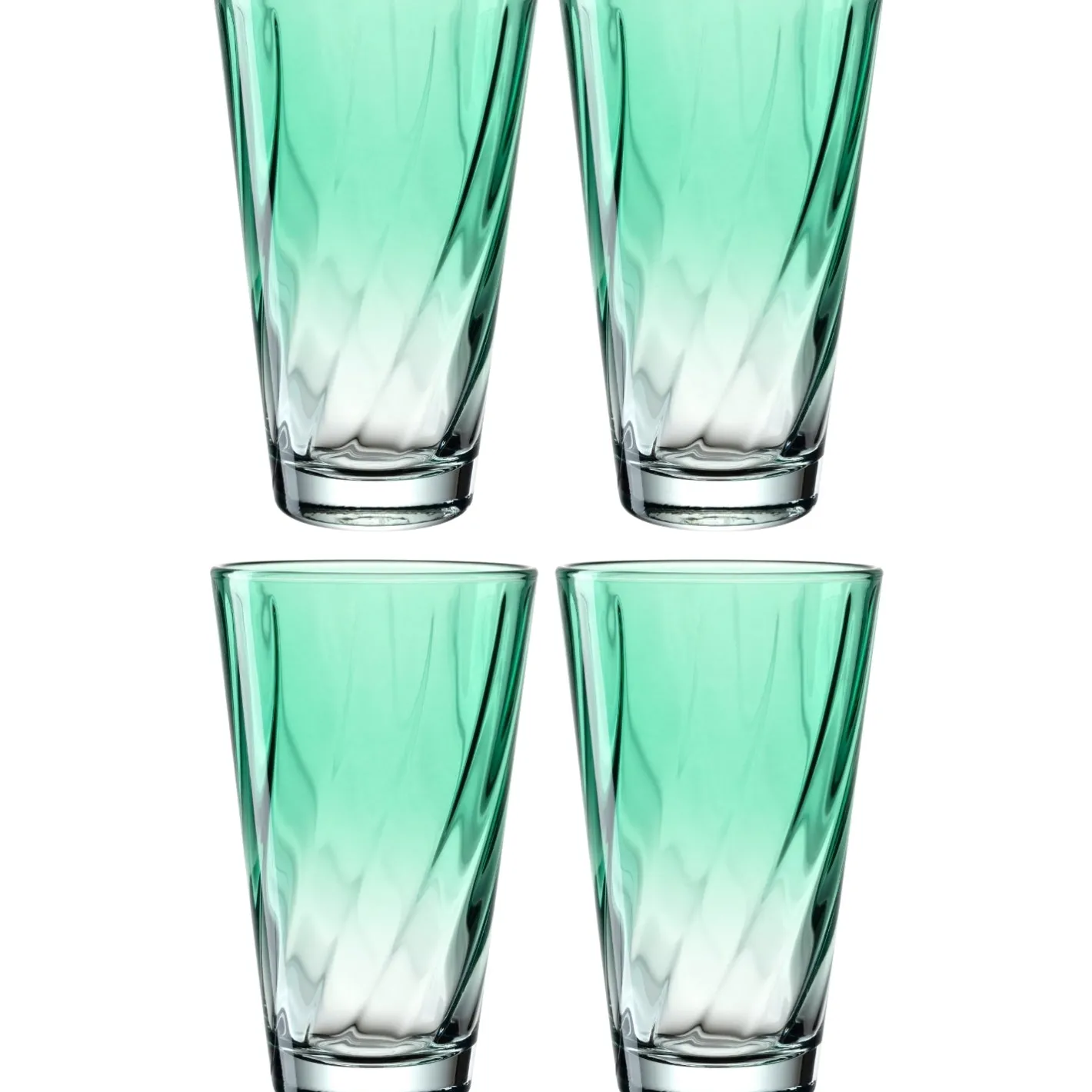 Trinkglas TWIST 300 ml grün 4er-Set*LEONARDO New