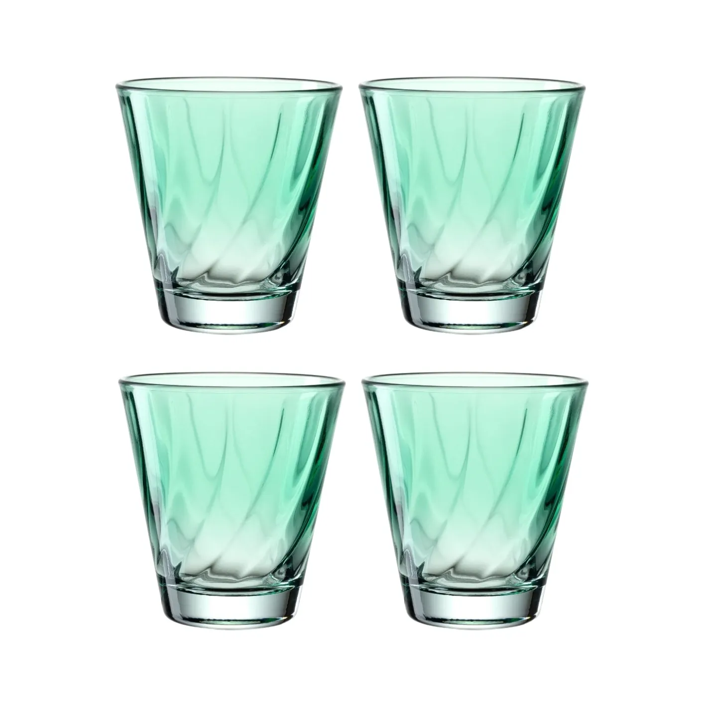 Trinkglas TWIST 215 ml grün 4er-Set*LEONARDO New