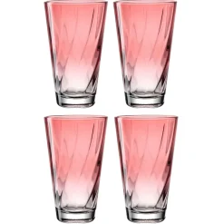 Trinkglas TWIST 300ml rot 4er-Set*LEONARDO Sale